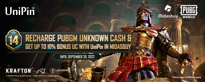 [Midasbuy-PUBGM] September-Up to 10% Bonus Unknown Cash Event! (PH)